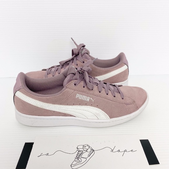 Puma Shoes - PUMA SUEDE CLASSICS PURPLE AND WHITE SNEAKERS